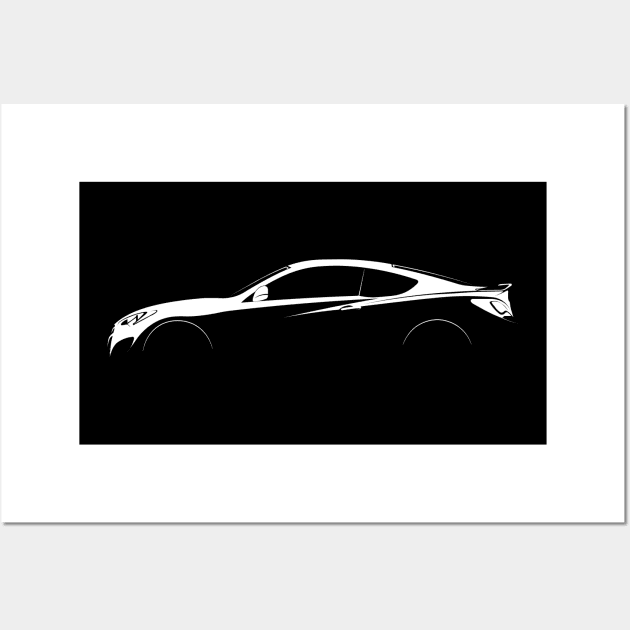 Hyundai Genesis Coupe Silhouette Wall Art by Car-Silhouettes